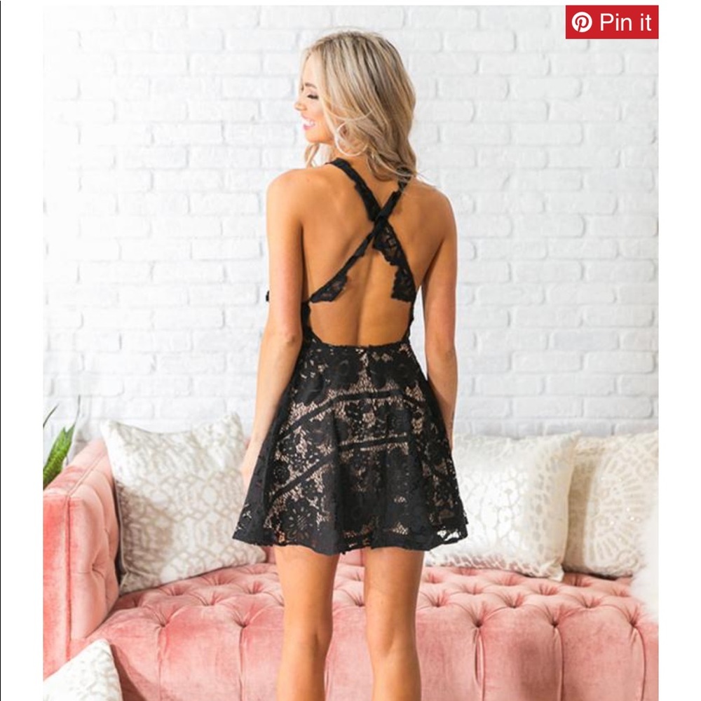 Little black lace dress
